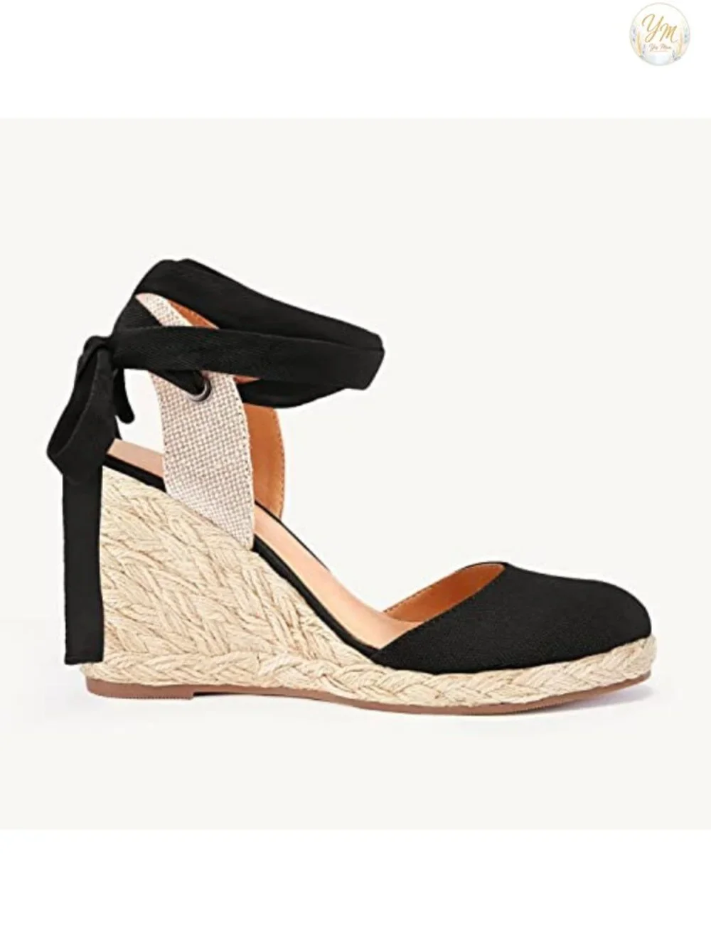 Women's Lace Up Espadrille Wedge Sandals Platform Slingback Heels